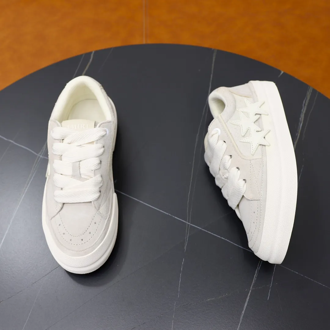 Men's men's shoes 💰540💰🔥🔥🔥 Couple style Amiri2024 new sports and casual shoes, casual, fashionable and versatile flat-soled moral training shoes. Classic color combination + perfect shoe shape, Amiri’s classic Logo star makes you and I fall in love. Imported cow suede leather makes the shoes more high-end. Recommended by major celebrities, bloggers and internet celebrities.   Color: black, off-white, blue, pink, red. Size: Women’s 35-40 (41 is custom-made and non-returnable) Men’s 38-44 (45 and 46 are custom-made and non-refundable)